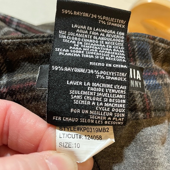 KUT Kut from the Kloth Mia Ankle Skinny brown plaid pants sz 10 *EUC* - Picture 9 of 11